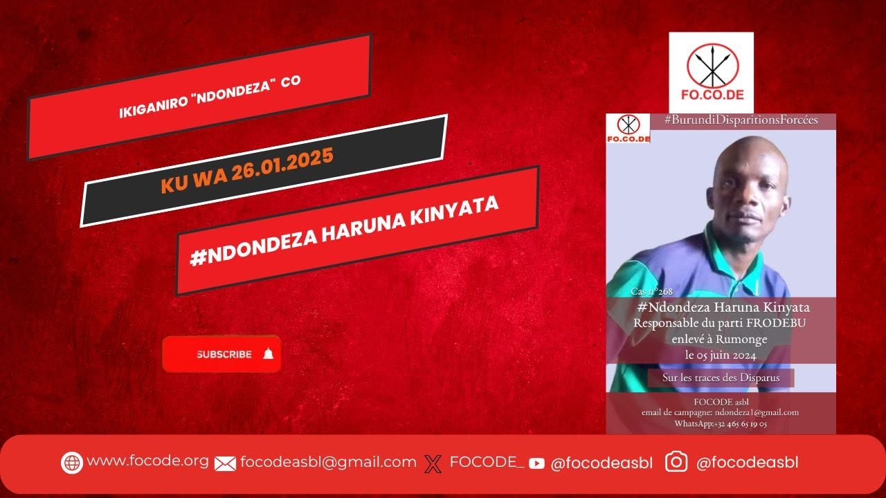 Ikiganiro #Ndondeza co ku wa 26.01.2025: Haruna Kinyata
