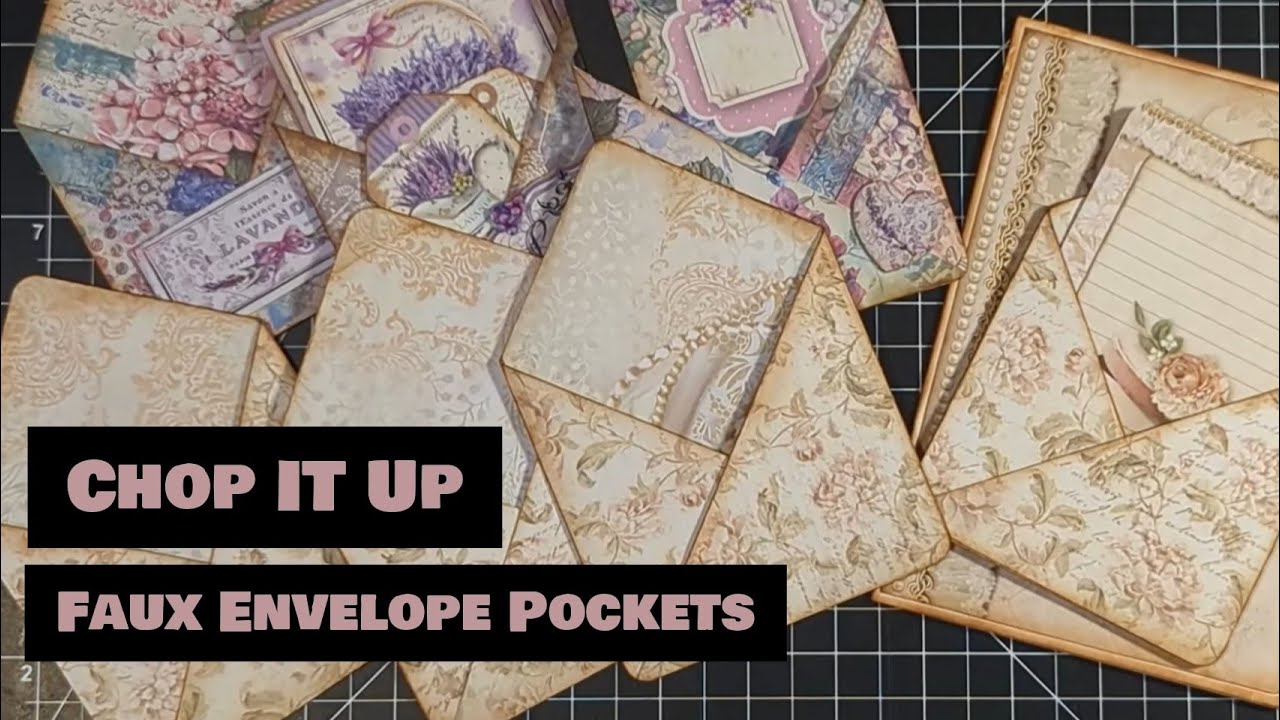 CHOP IT UP!  Ways To Use Your 12 x12 Papers | Create 4 Faux Envelope Pockets With 1 Sheet of Paper!