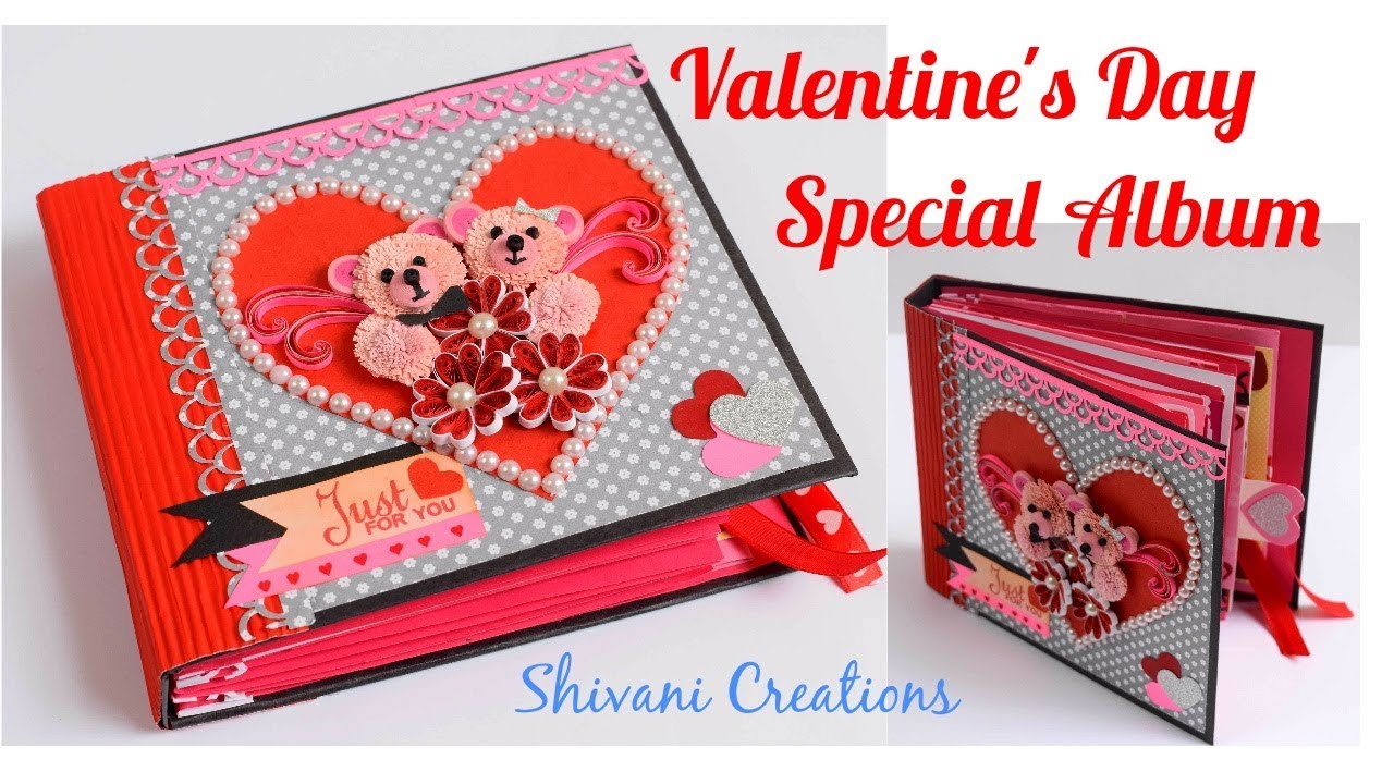 Quilled Valentine's Day Love Album/ Valentine's Day Scrapbook