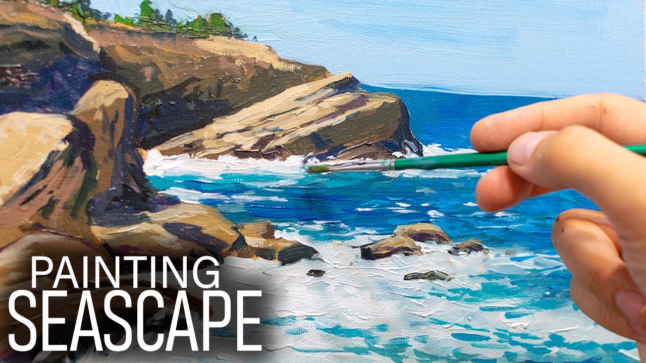 How to Paint Impressionistic Seascape in Oils | Time lapse