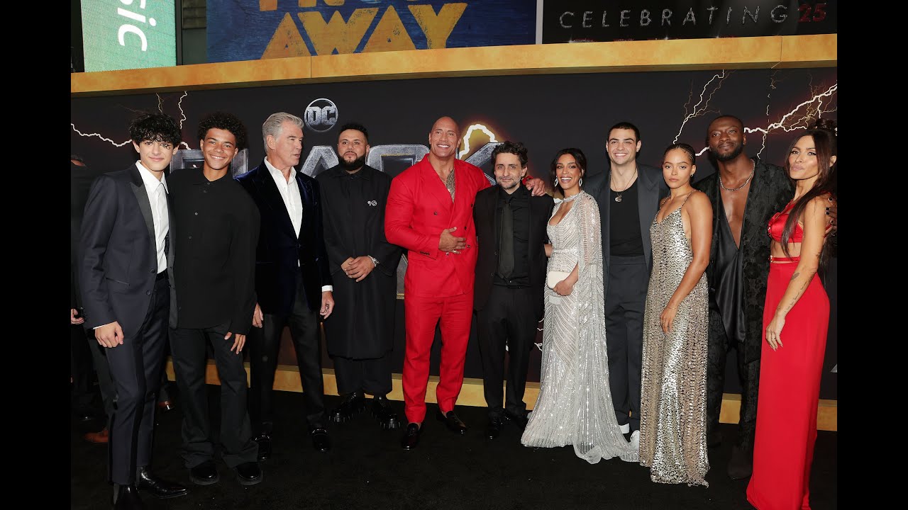 Black Adam NYC Premiere Cast Intro - Dwayne Johnson, Aldis Hodge, Pierce Brosnan, Sarah Shahi