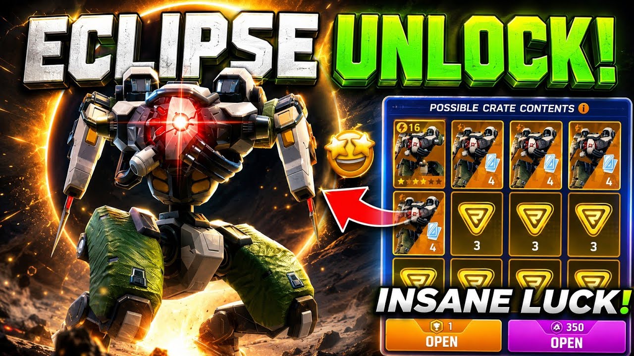 I Finally Unlocked ECLIPSE! 🔥😱 Crate Rush INSANE Luck! 🍀 | Mech Arena