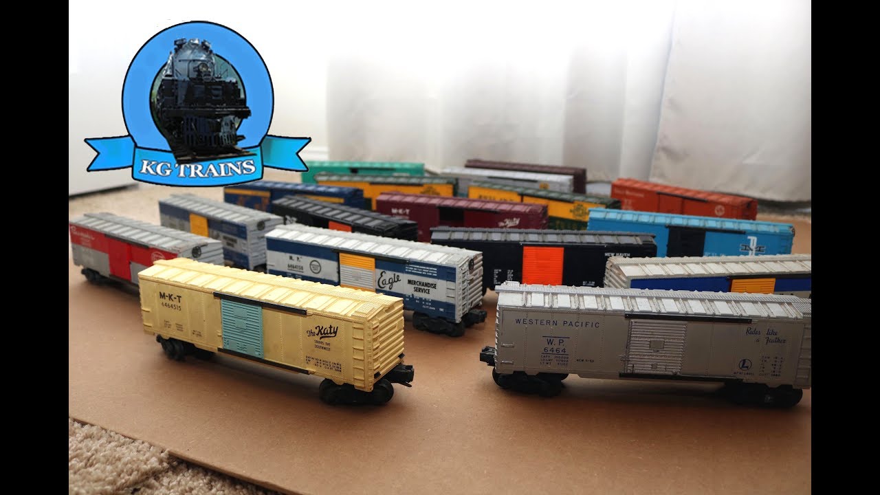 Seventeen Lionel Postwar 6464 boxcars ebay item