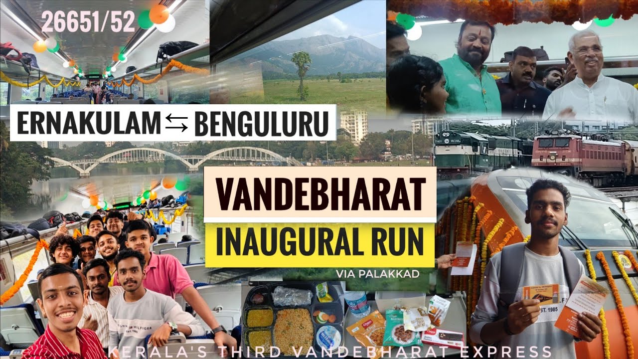 Inaugural Special Kerala's Third VandeBharat🔥 Ernakulam to Benguluru via PGT | onboard journey 📈😍 