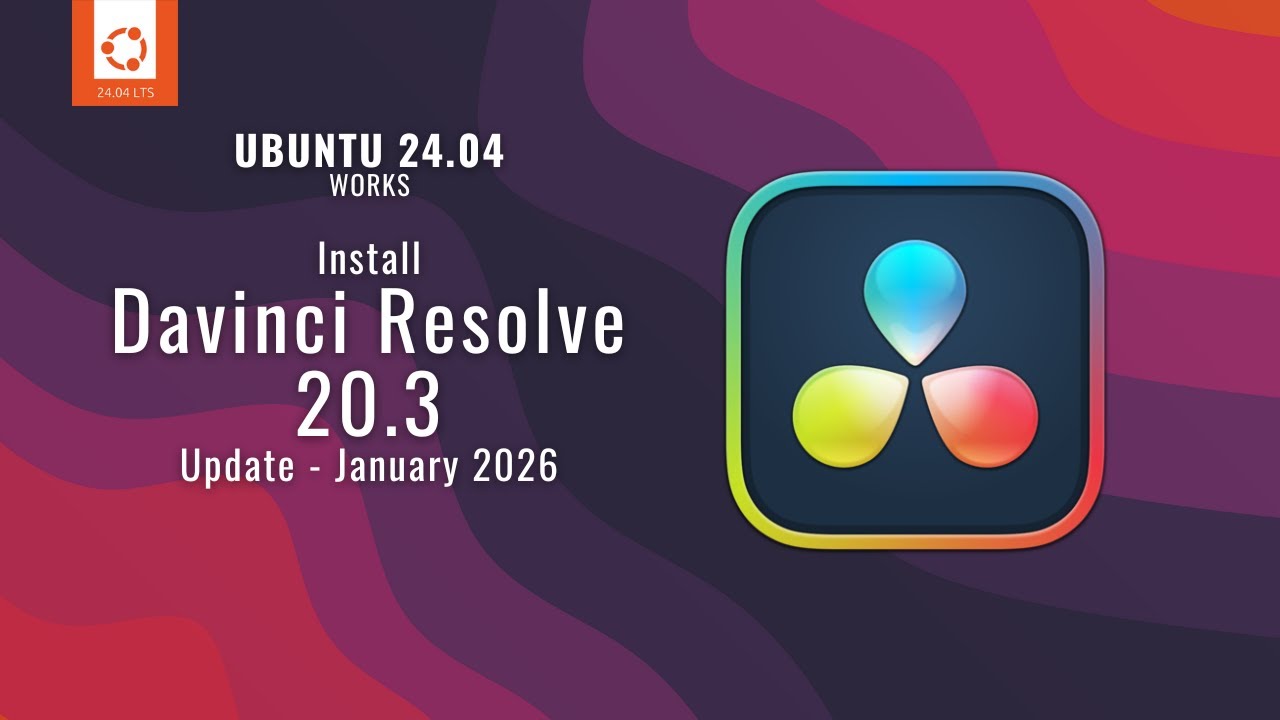 🟣 Davinci Resolve 20.3 работает в Ubuntu 24.04 #ubuntu24 #davinciresolve #linux