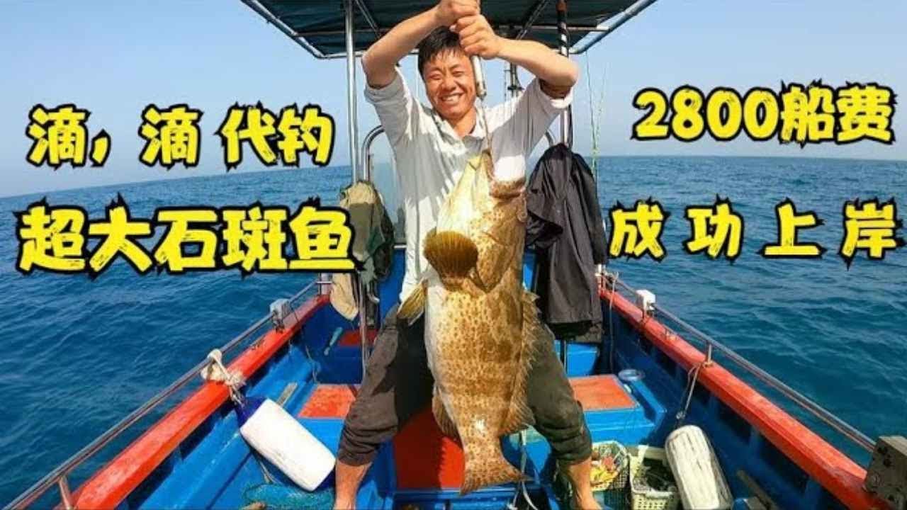 老板出2800请阿锋代钓，连续钓上超大石斑，成功带老板上岸