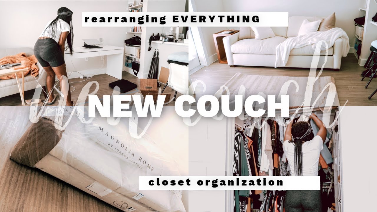 NEW FURNITURE & DECOR! + rearranging my ENTIRE apartment & closet organization | WEEKEND IN MY LIFE