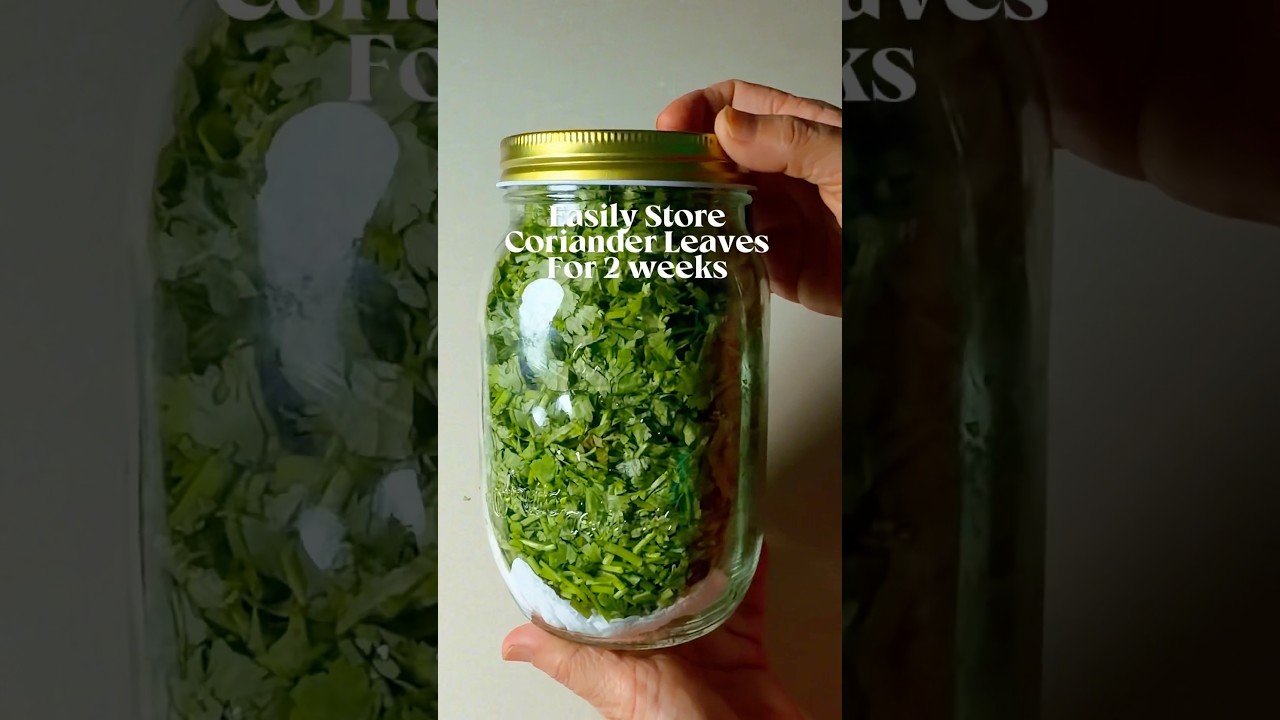 How to store coriander leaves for weeks #kraftedkitchen #coriander #Ramadan #viralvideo #shorts