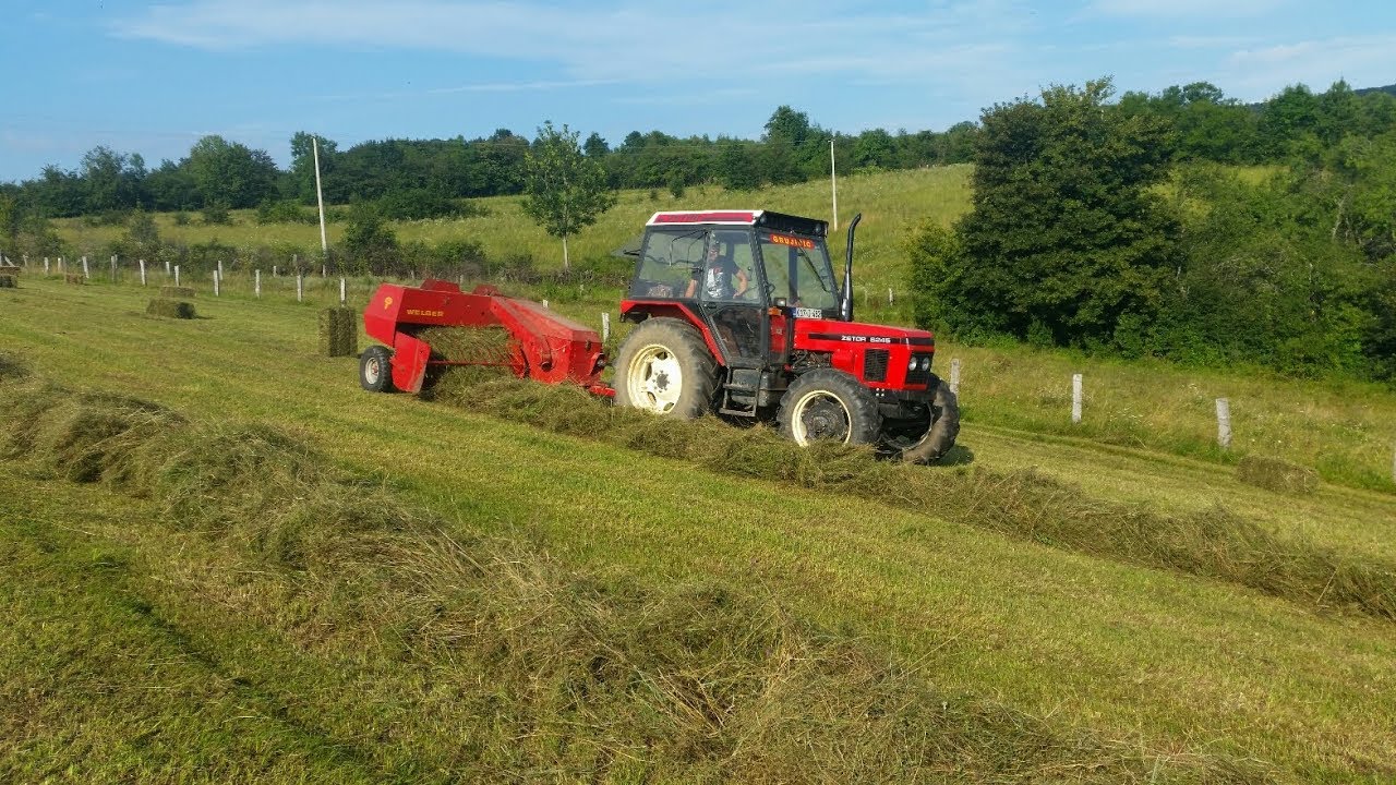 ZETOR 6245 // WELGER AP 45 // baling , baliranje // SEZONA 2018
