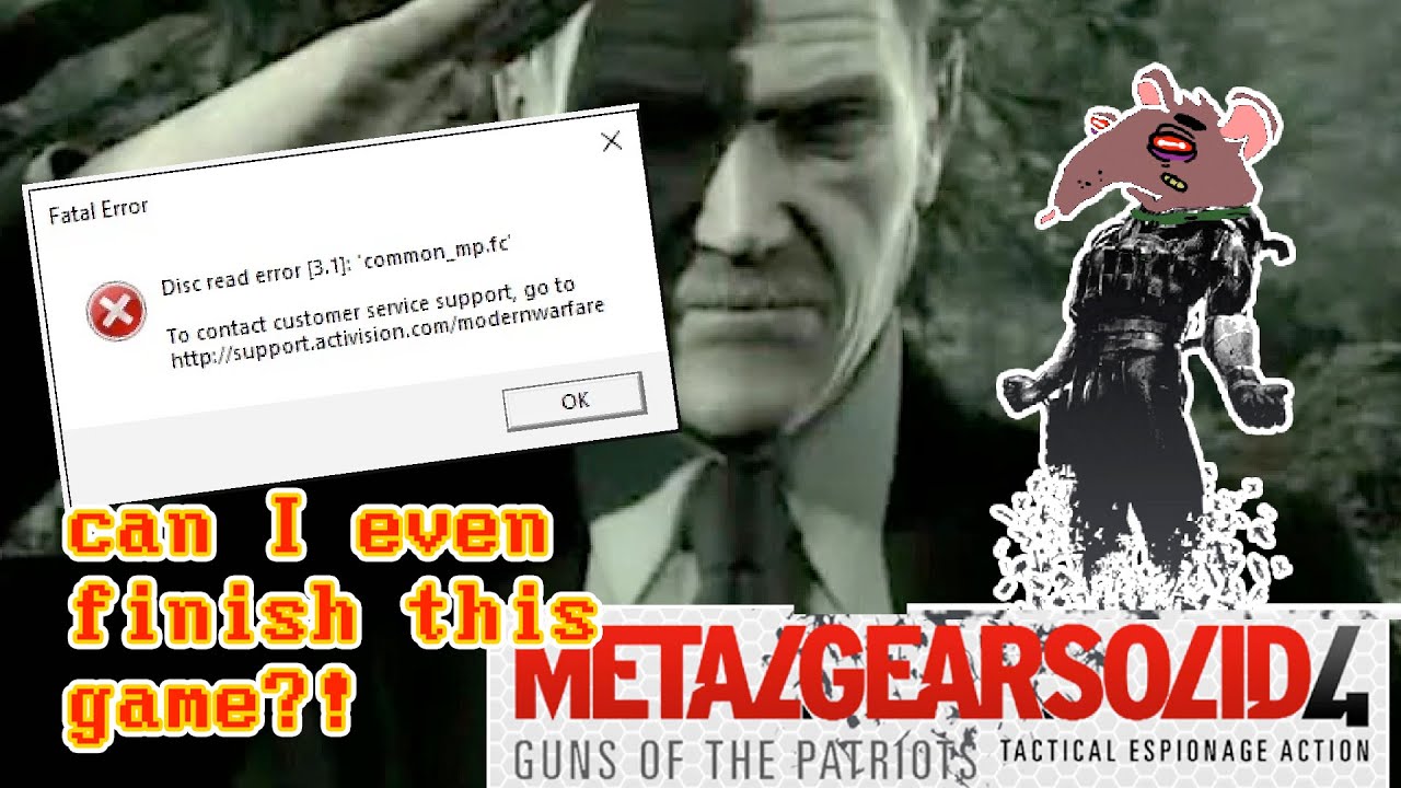 Ошибка чтения диска | Metal Gear Solid 4 6