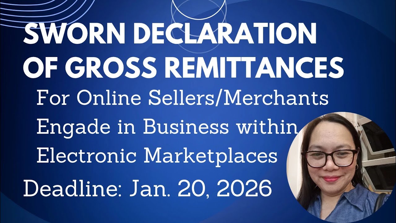 SWORN DECLARATION OF GROSS REMITTANCES FOR ONLINE SELLERS/MERCHANTS