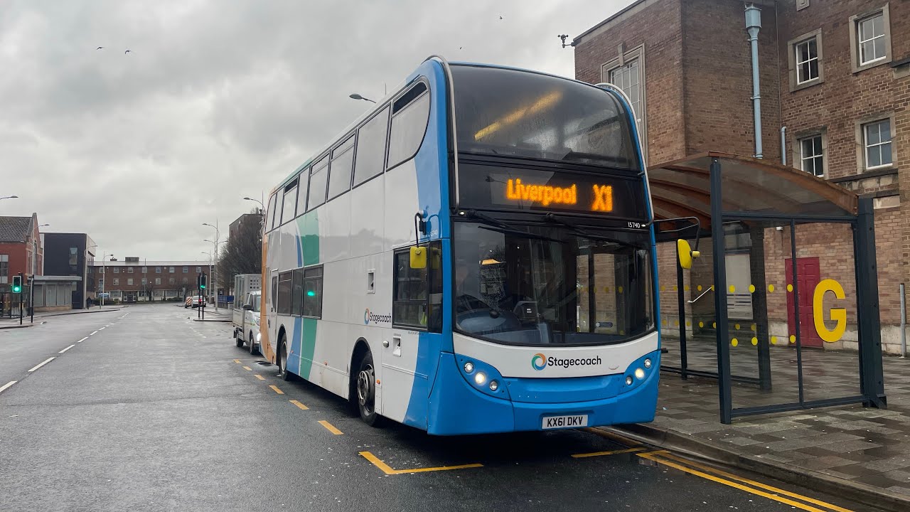 Stagecoach Scania E400 15740 KX61 DKV on the X1-Liverpool between Red Lion and Brombough Cross