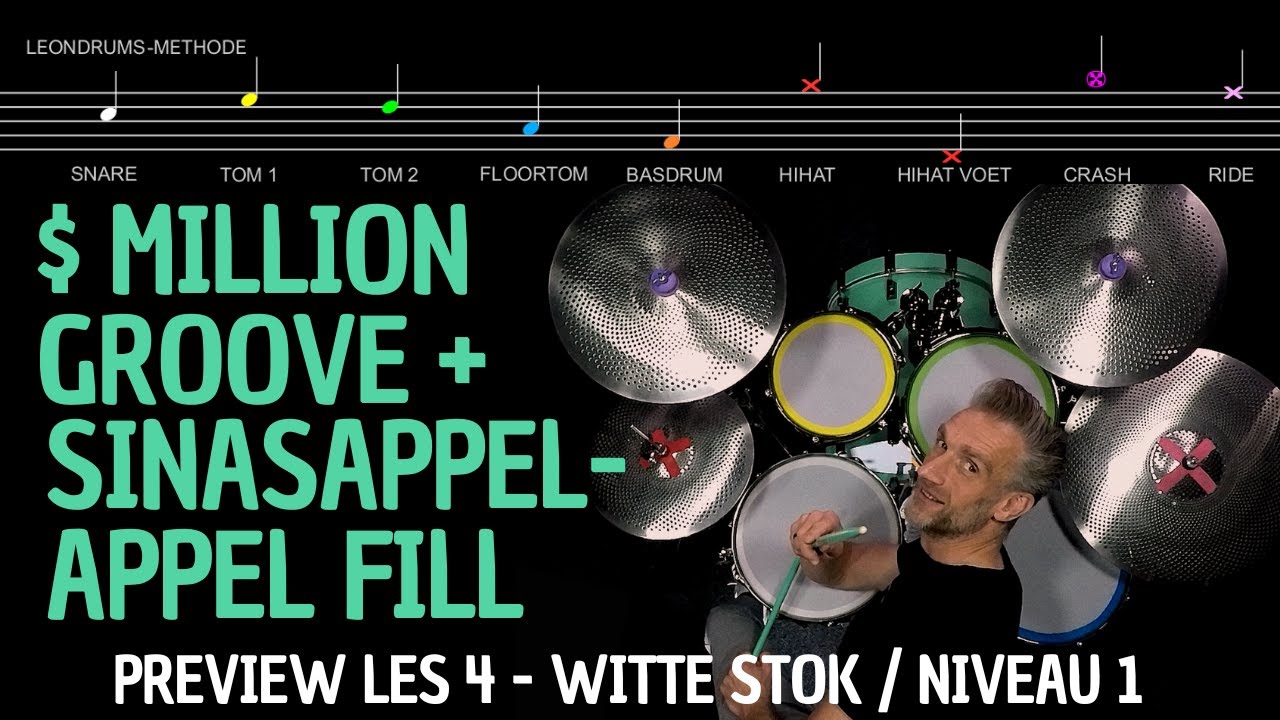 Drumles ⚪ Million Dollar Groove + Sinasappel - Appel Fill | Niveau 1