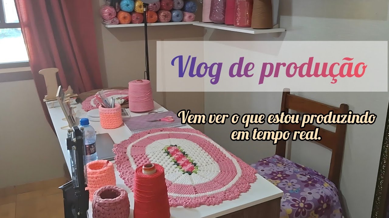 Por aqui as produções não param / Produzindo minha pronta entrega. #vlogdecrochê #croche 