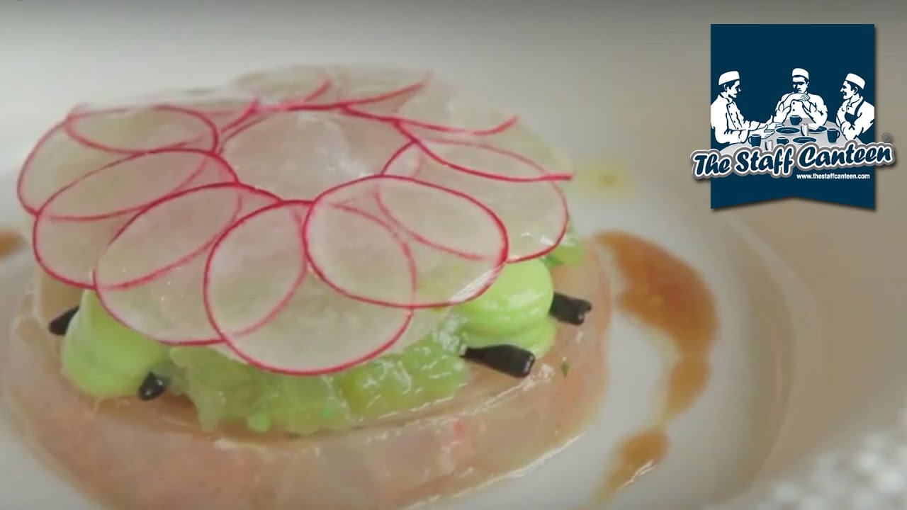 3 Michelin-starred chef Peter Goossens creates a fresh langoustine with radish and ponzu recipe