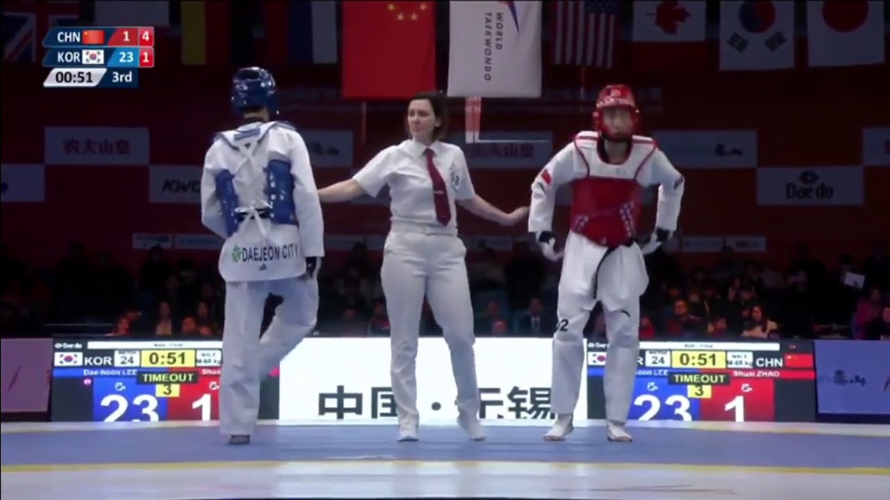 Wuxi 2018 World Taekwondo Grand Slam -68kg [FINAL] Daehoon LEE[KOR] vs Shuai ZHAO[CHN]