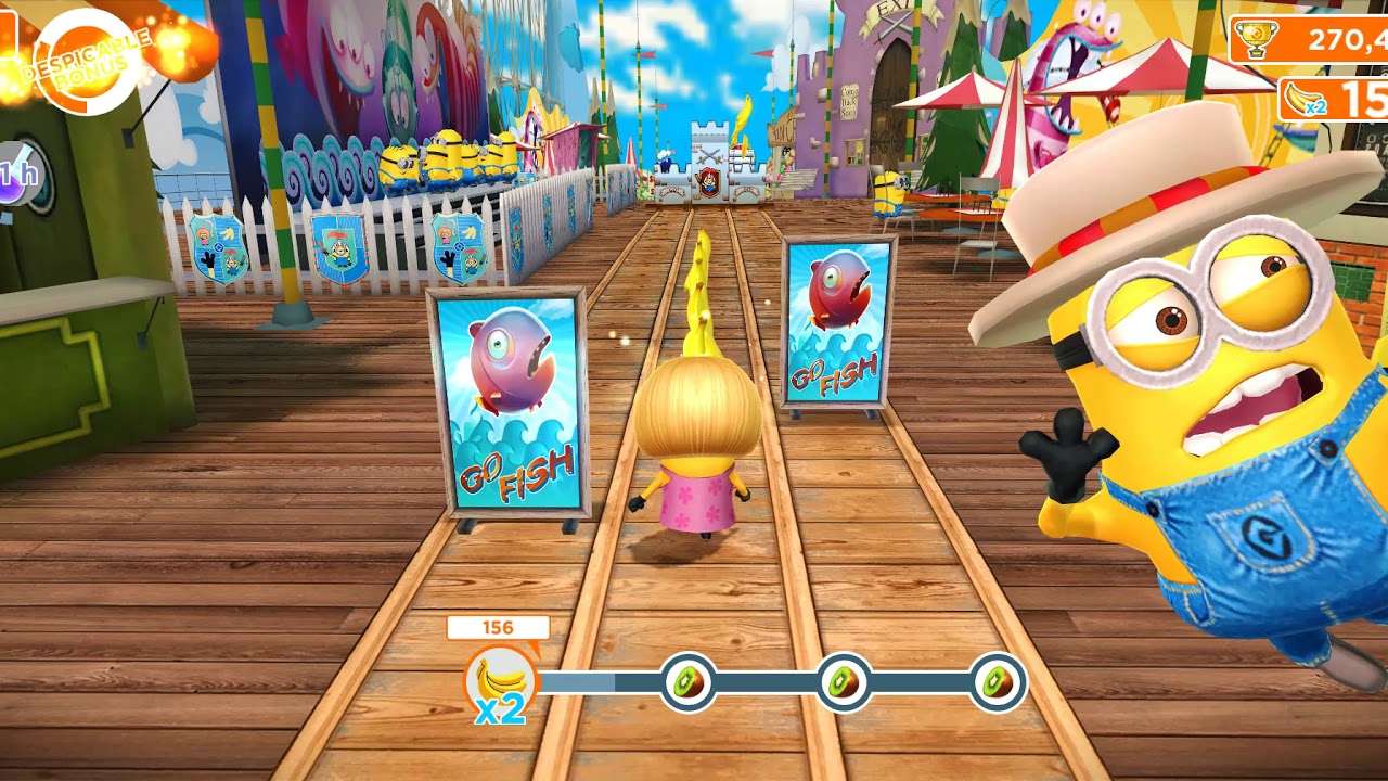 Minion Rush - Level 335 - Just collecting some Bananas in Super Silly Fun Land!