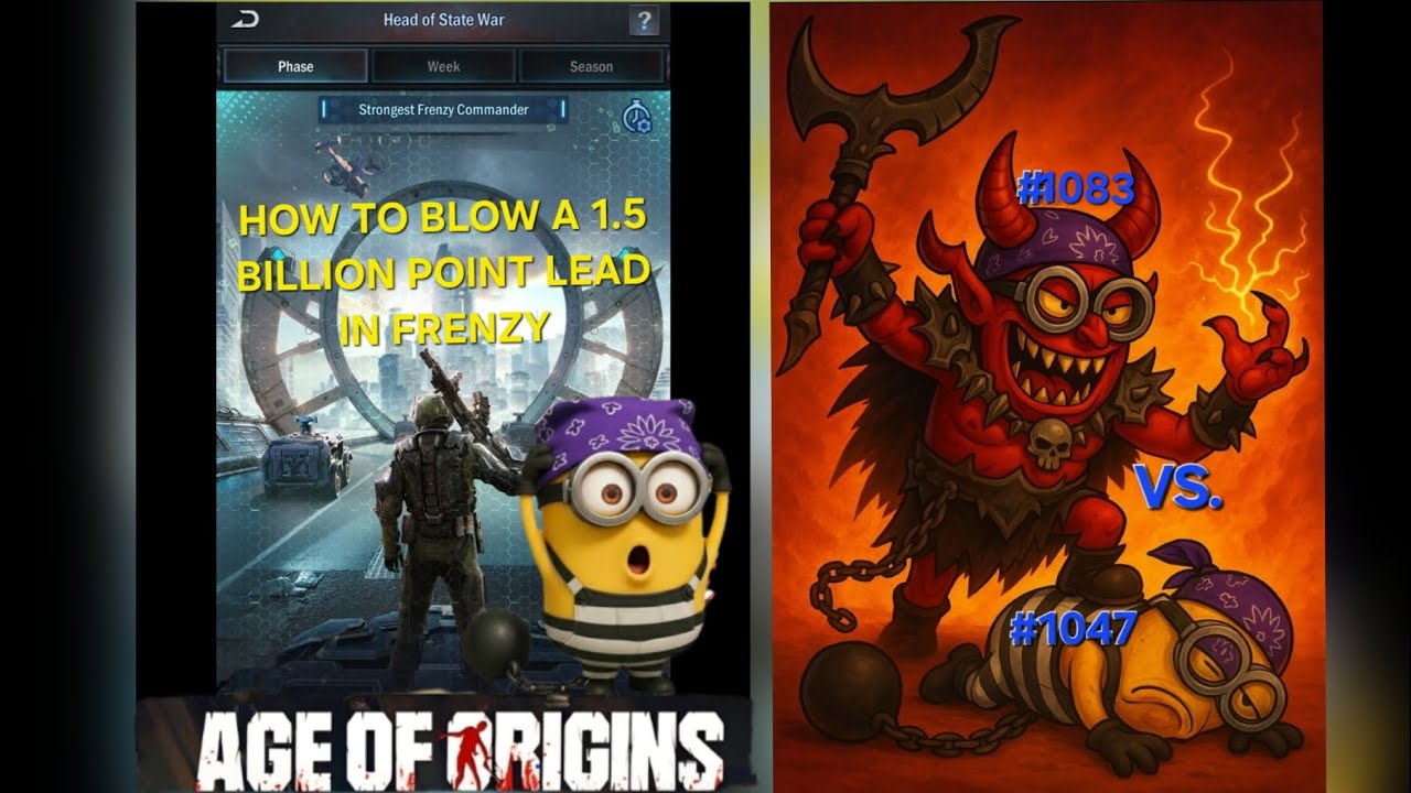 Age of Origins: How to blow a 1.5 billion point lead in frenzy kill event