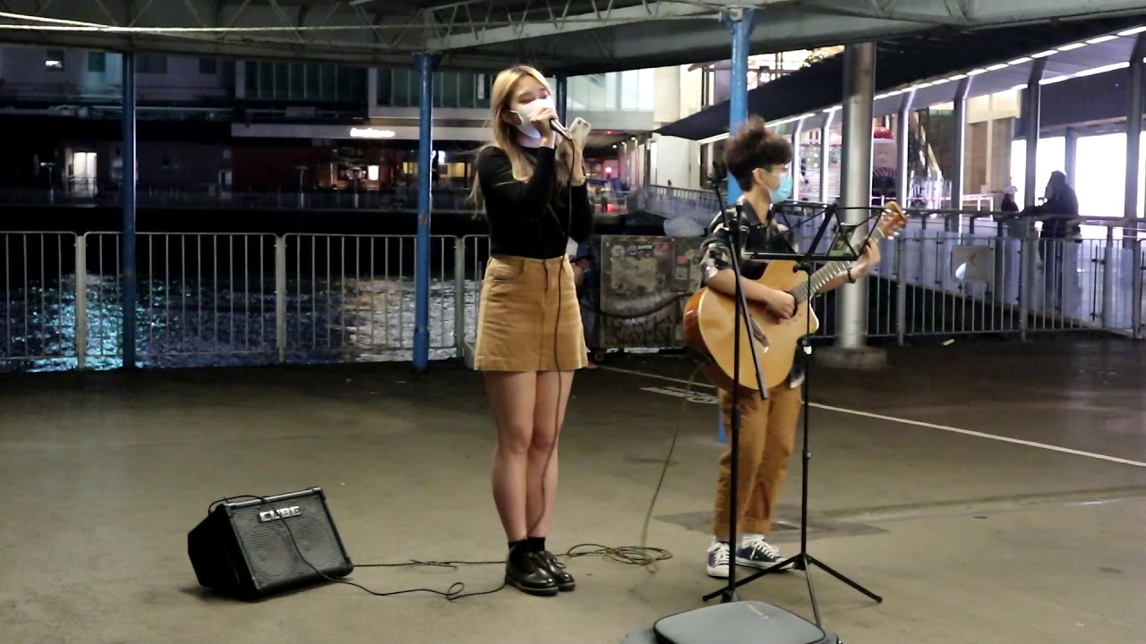 雨愛/匿名的好友/當你/曖昧/忘川-Cover By Ivy~GooGoo@2020/11/14~尖沙咀碼頭Busking