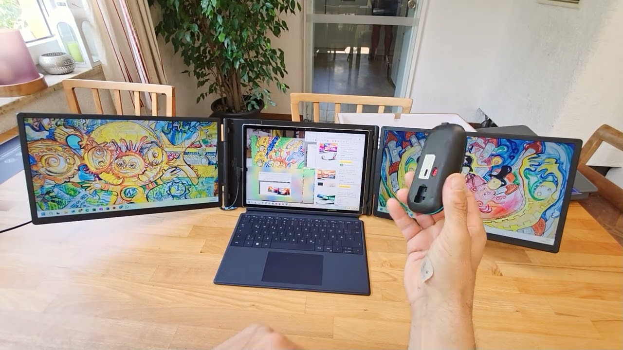 Bildschirm Erweiterungen für Laptop + Notebooks Mobil, 2-fach #Teamgee