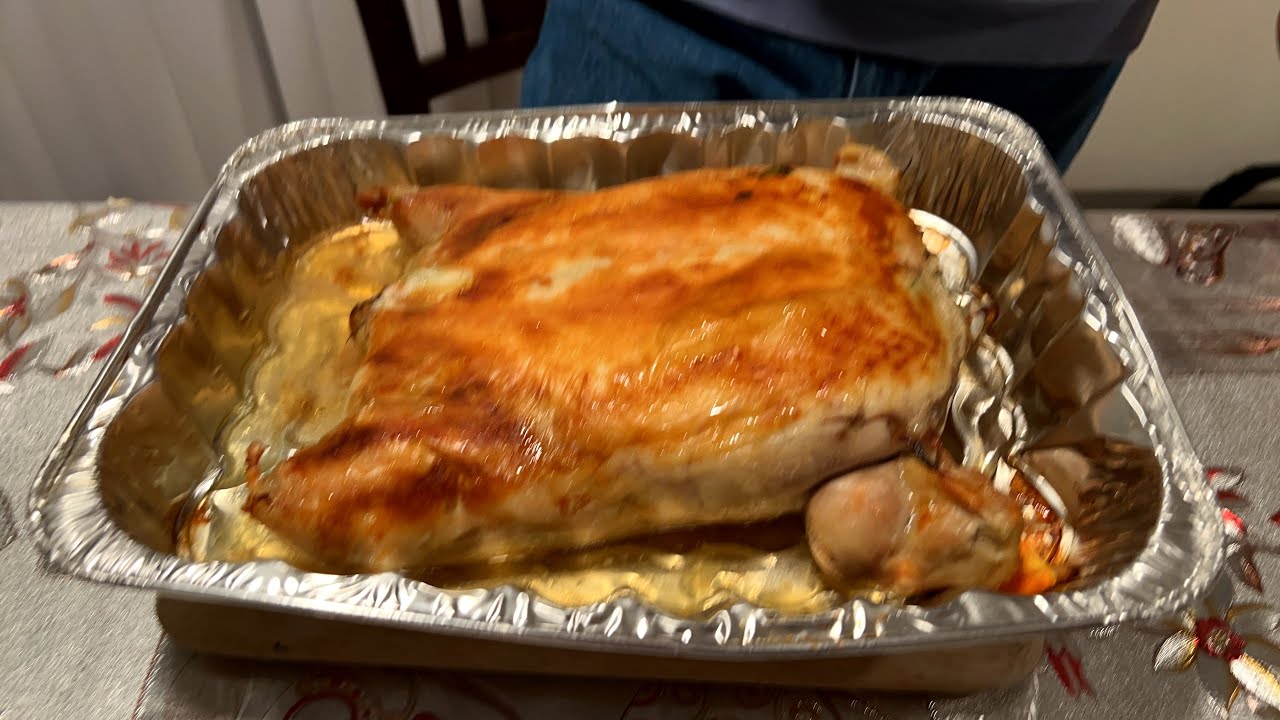 pollo deshuesado rellenado de verduras