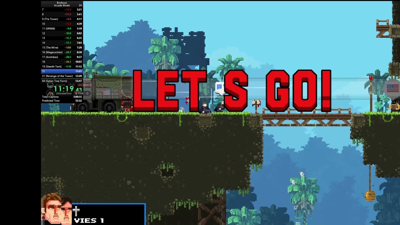 Speedrun Broforce Arcade mode 48'28