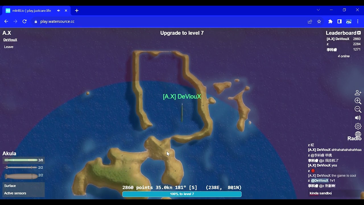 WaterSource, Different mk48.io game. | mk.48 x WaterSource