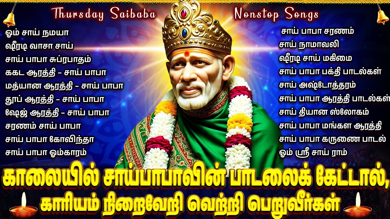 Thursday Special Sri Shirdi Sai Baba Bakthi Songs Tamil | Popular Sai Baba Tamil Devotional songs