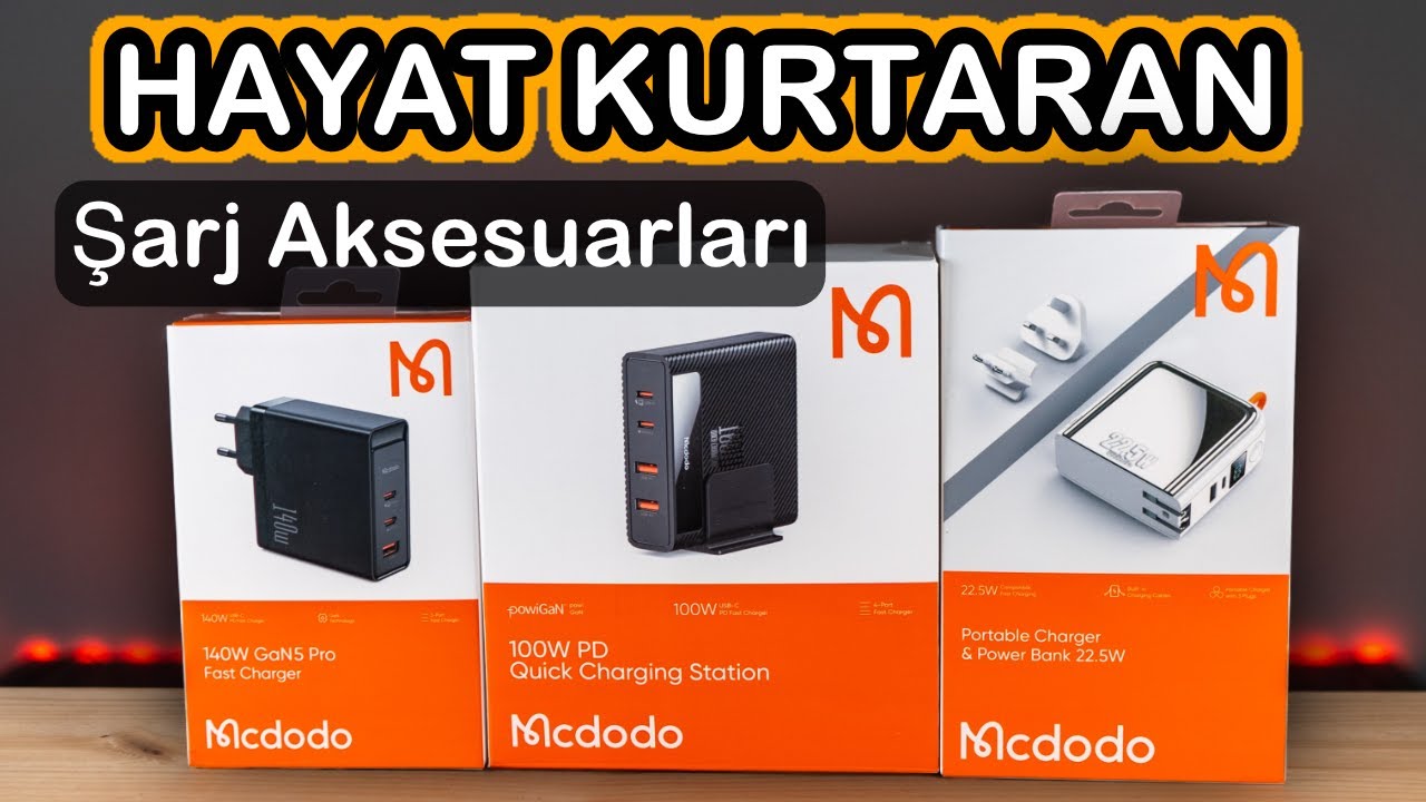 HAYAT KURTARAN ADAPTÖR, POWERBANK & KABLOLAR 🔌| Mcdodo, GAN, PD, Hızlı Şarj, Güvenlik