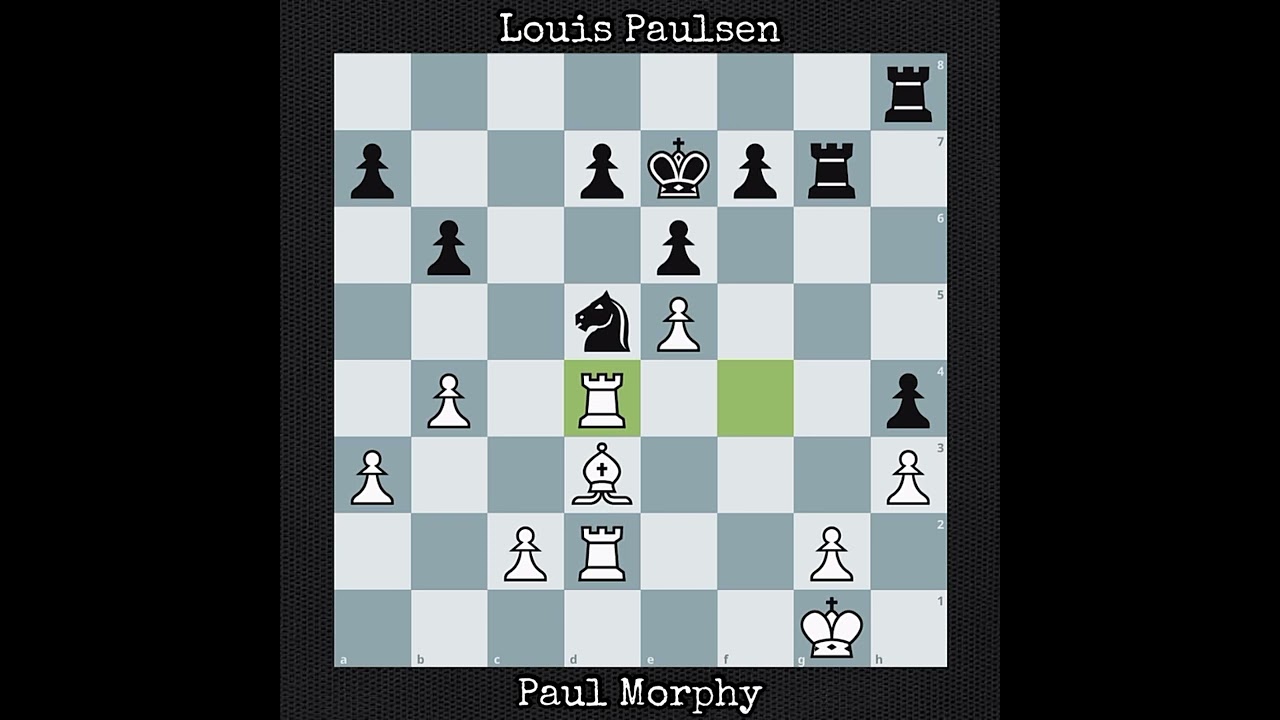 Paul Morphy vs Louis Paulsen | 1st American Chess Congress (1857)