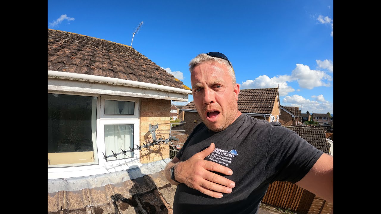 SHOCKING TV AERIAL INSTALL!  How not to do it.