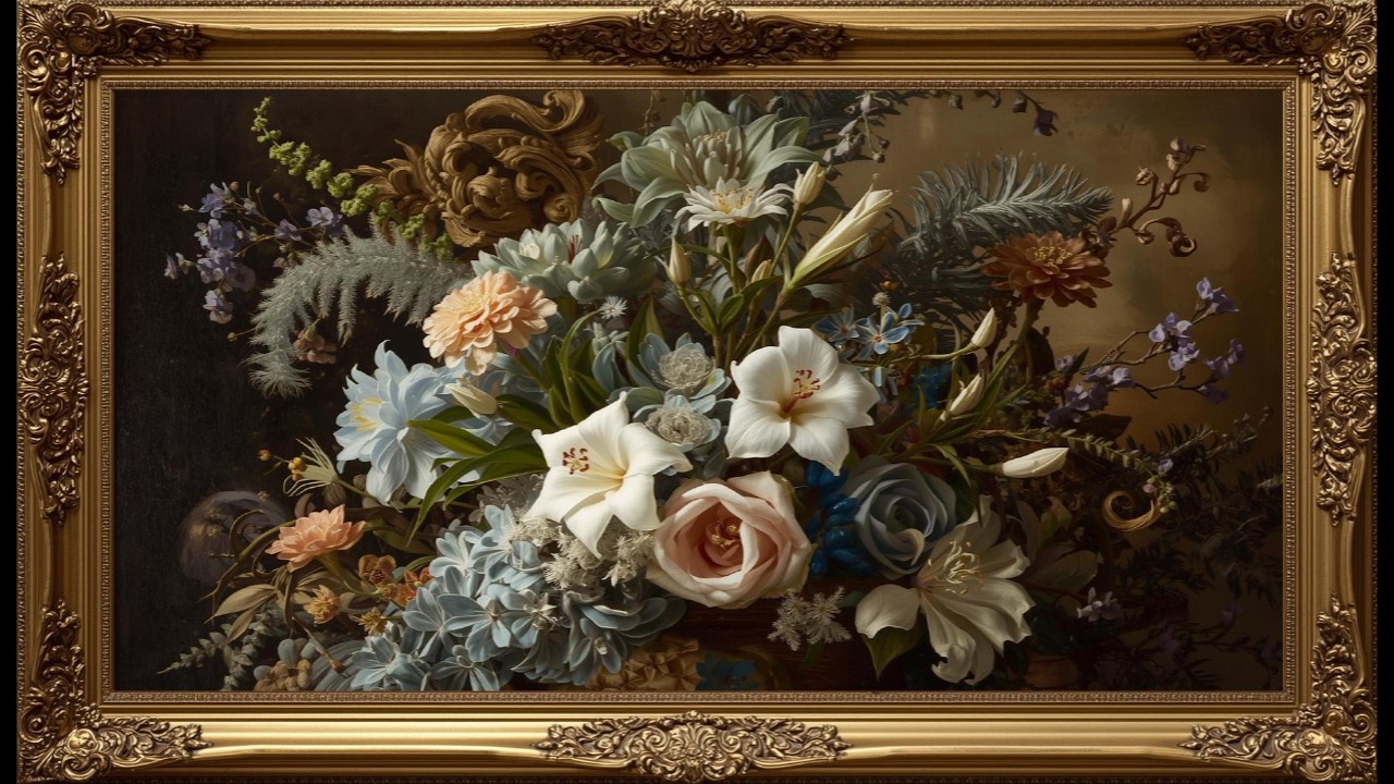 Vintage Evergreen Mood Wallpaper Background | Ultra HD 4K | Framed Original Digital Art