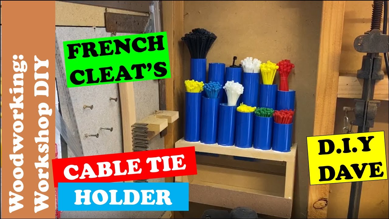 Cable Tie Holder - Simple French Cleat System