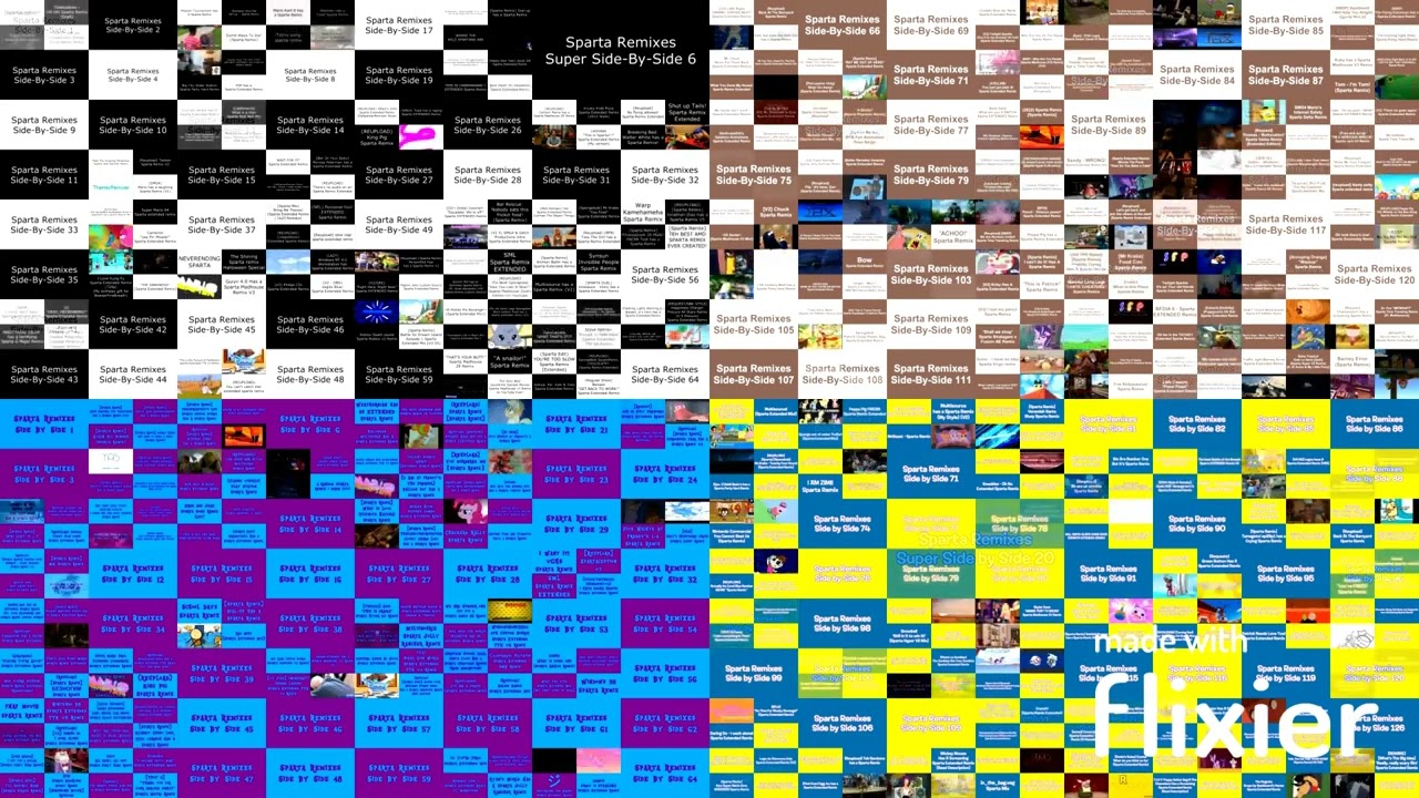 ZWSH2002 vs Tristian Lainer 2 vs Rainbow Dash vs MBBF 2 Sparta Remix Gigaparison