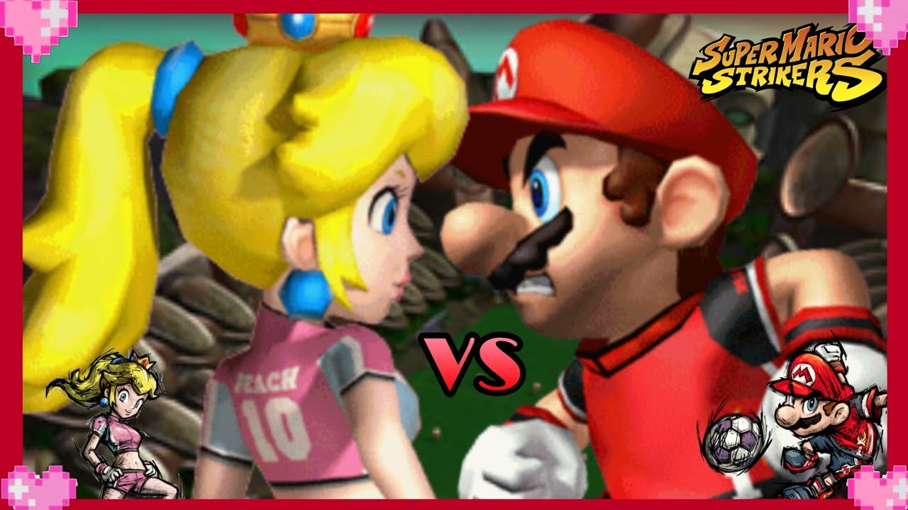 💗 Super Mario Strikers - Peach vs Mario 💗