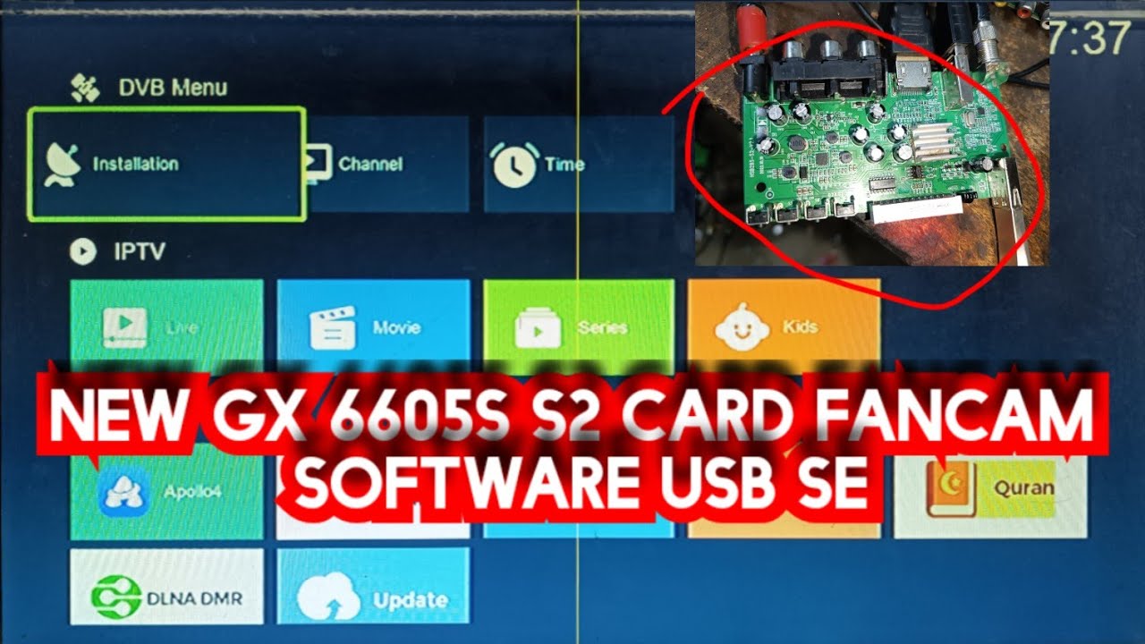 NEW GX 6605S S2 CARD FANCAM SOFTWARE USB SE