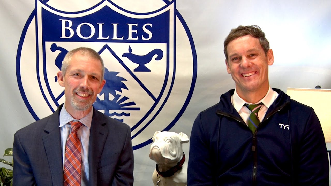 Tyler Hodges with Associate Head of School Mike Drew