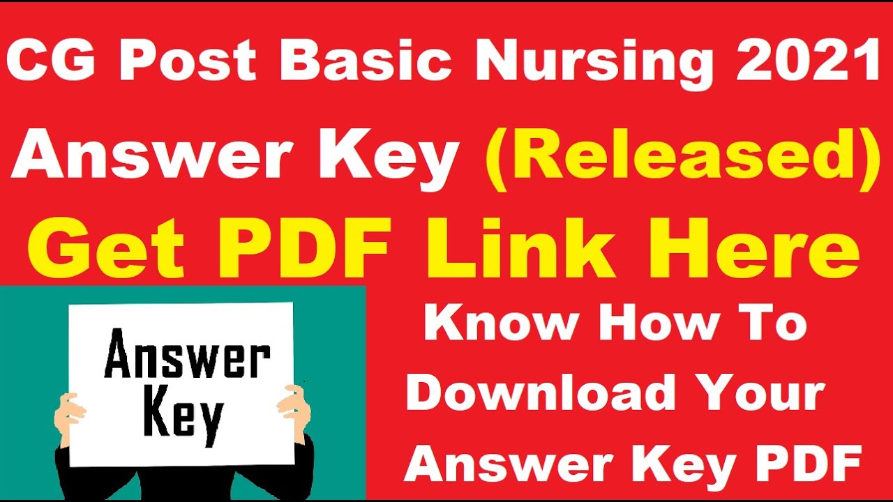 CG Post Basic Nursing 2021 Answer Key (Released)- Download CG Post Basic Nursing 2021 Answer Key PDF