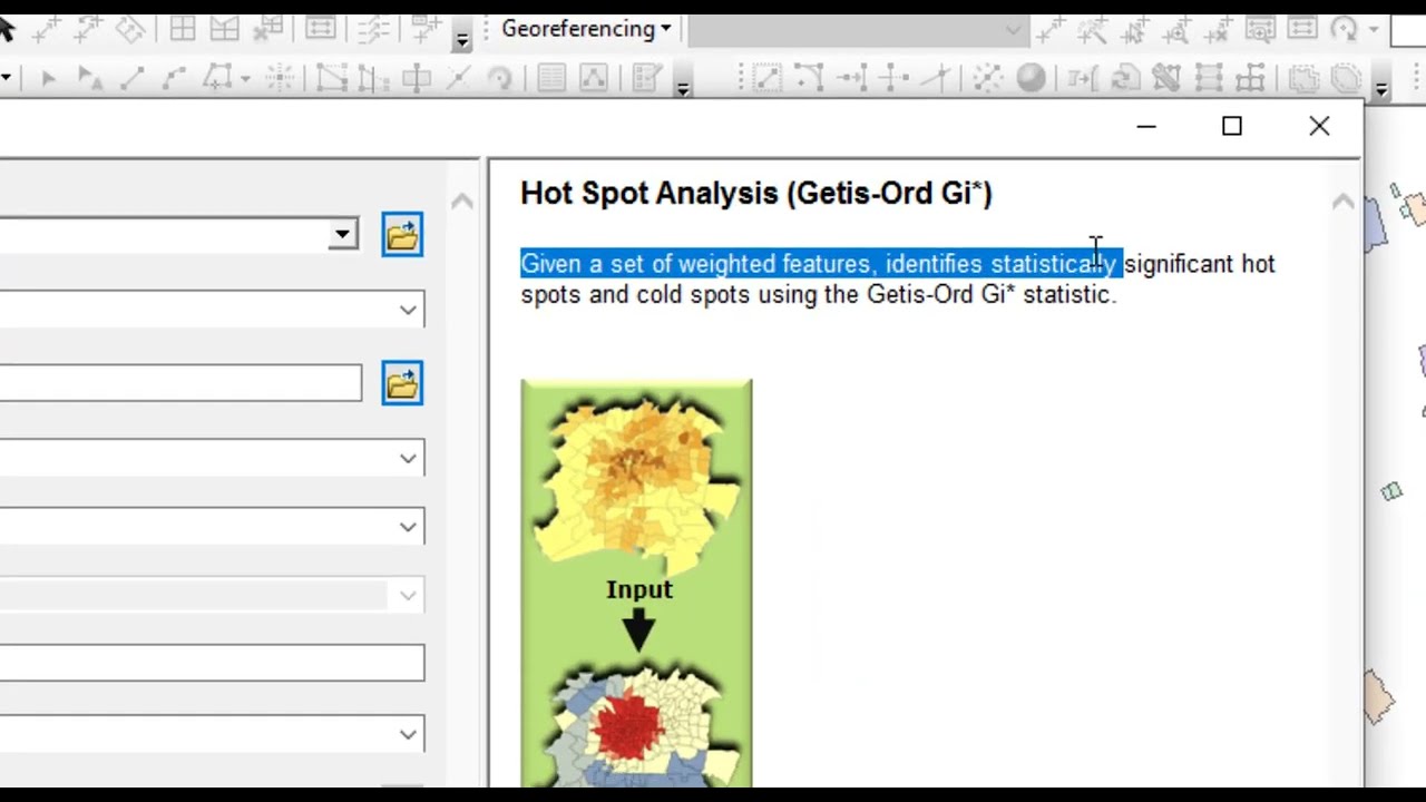 Hot Spot Analysis (Getis-Ord Gi) Tool ArcGIS