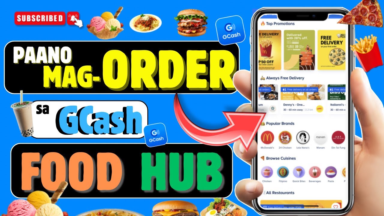 Learn HOW TO Order FOOD Quickly on Gcash FOOD HUB in Minutes | paano mag Order ng food sa Gcash App 