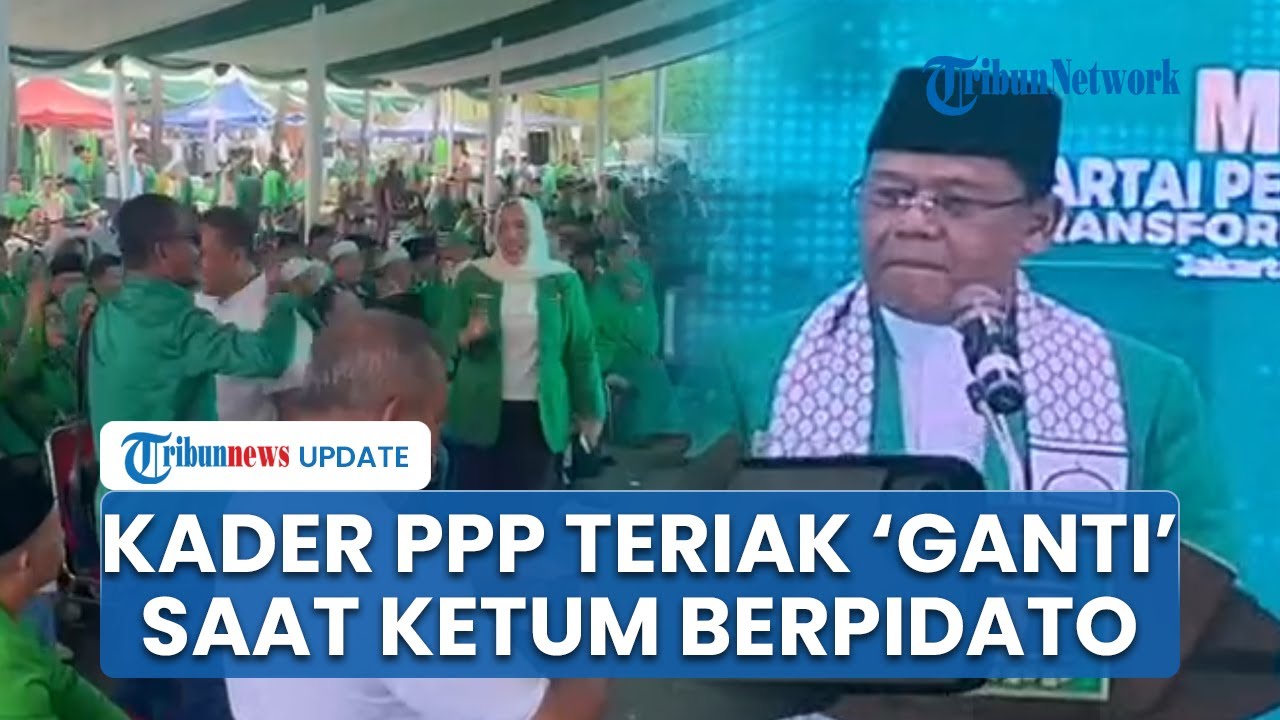 Pembukaan Muktamar X PPP Ricuh, Kader Teriaki 'Ganti' saat Plt Ketum Mardiono Sampaikan Sambutan