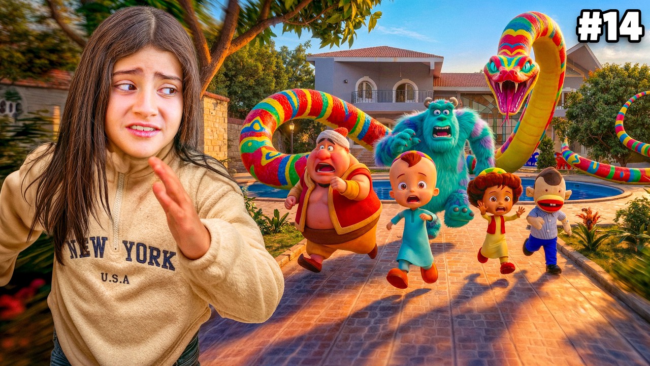 ثعبان ضخم هجم علي بيتنا 😱🐍 خوفنا كتير 😨 وحاولنا نخرجه بس للأسف 😭💔!!