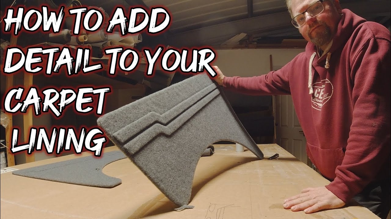 Carpetlining van and campervan panels, and adding raised details.