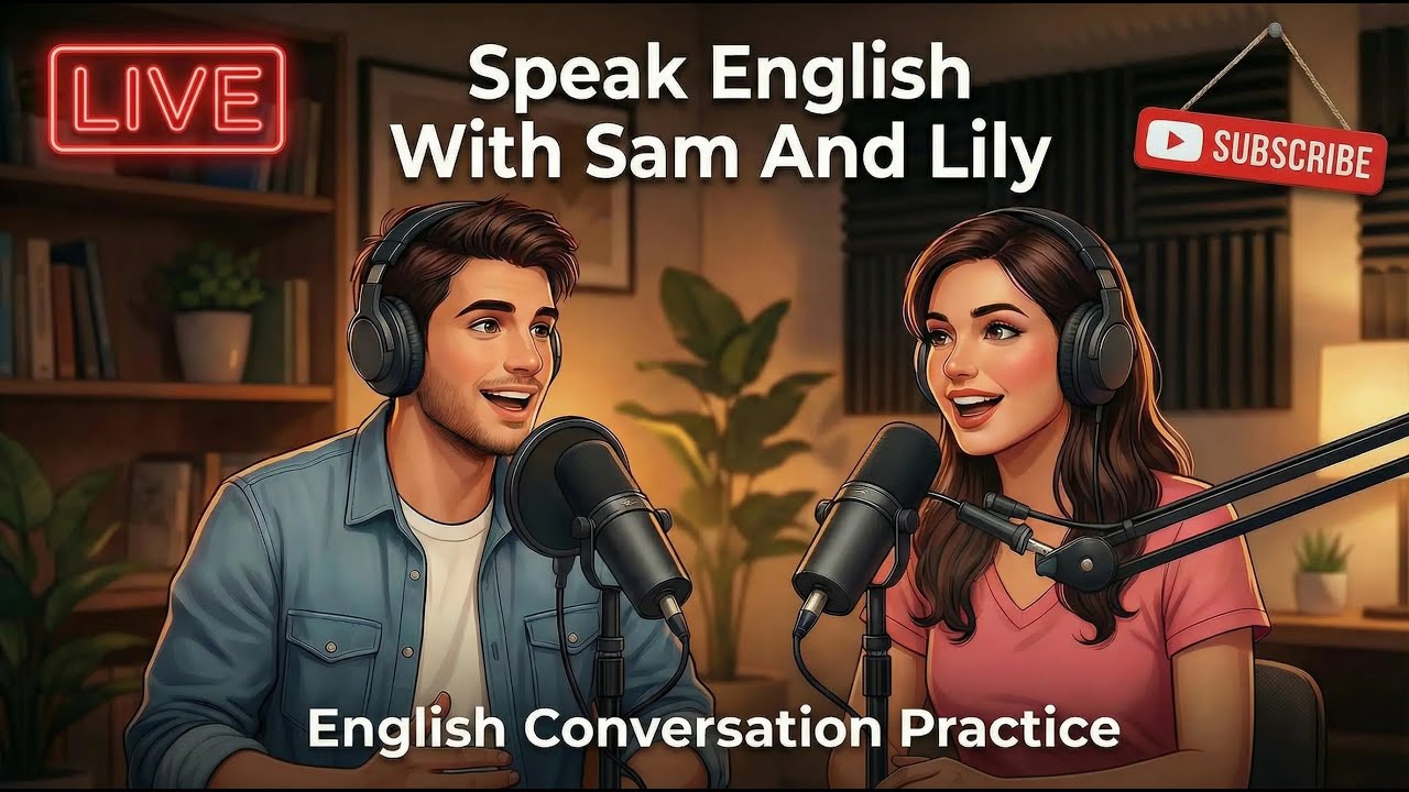 🔴 LIVE English Conversation Podcast | Speak English With Sam And Lily 🎧