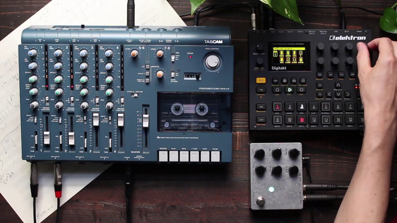 Tascam 414 distortion with Elektron Digitakt