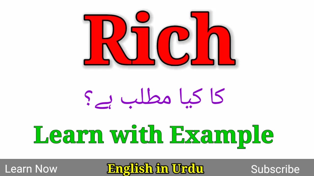 Rich Meaning in Urdu