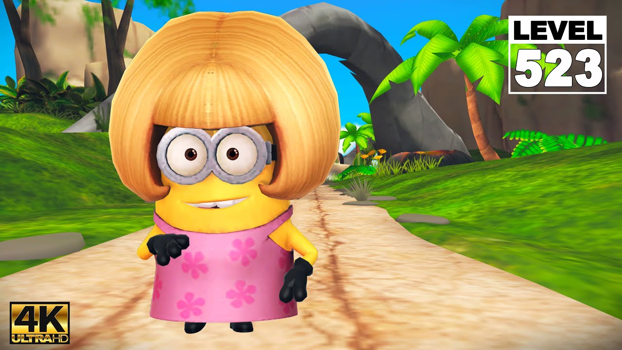 Despicable Me Minion Rush Mom Minion run 18K meters challenge at The Volcano | LV.523 EP#374| UHD 4K