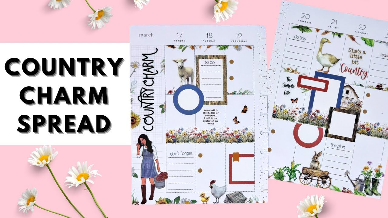 PLAN WITH ME | COUNTRY CHARM SPREAD @Rongrong DeVoe Fashion Illustration