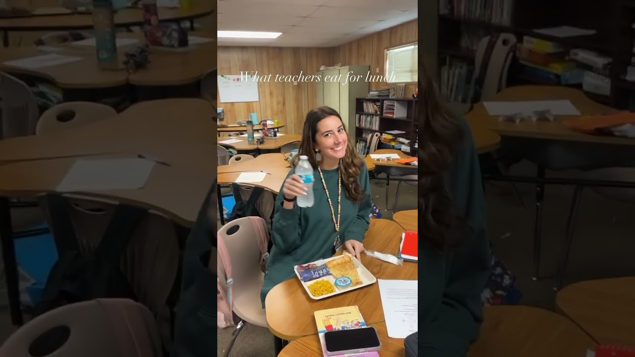 What teachers eat for lunch #lunch #viral #teacher #lunchtime #eating #coworkers