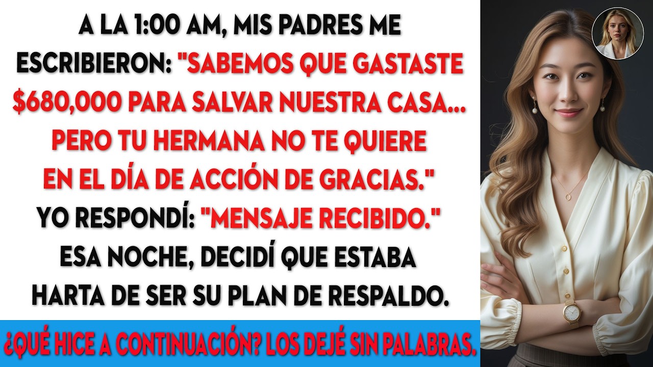 “No vengas al Día de Acción de Gracias, tu hermana está a cargo”, me dijeron mis padres después ...